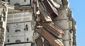 Napoli – Crolla una parte del cimitero di Poggioreale: salme fuori dalle bare